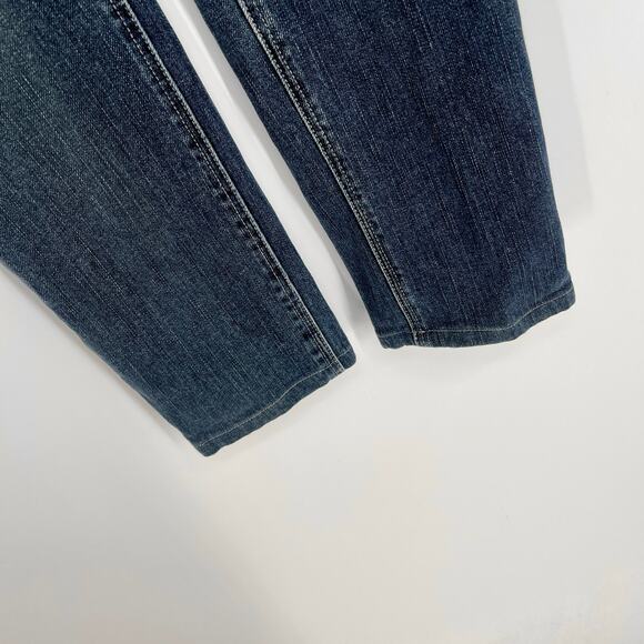 Escada Sport Selvedge Skinny Jeans Women Sz 36 / US 6 Blue Back Tie Flap Pockets - Picture 3 of 14